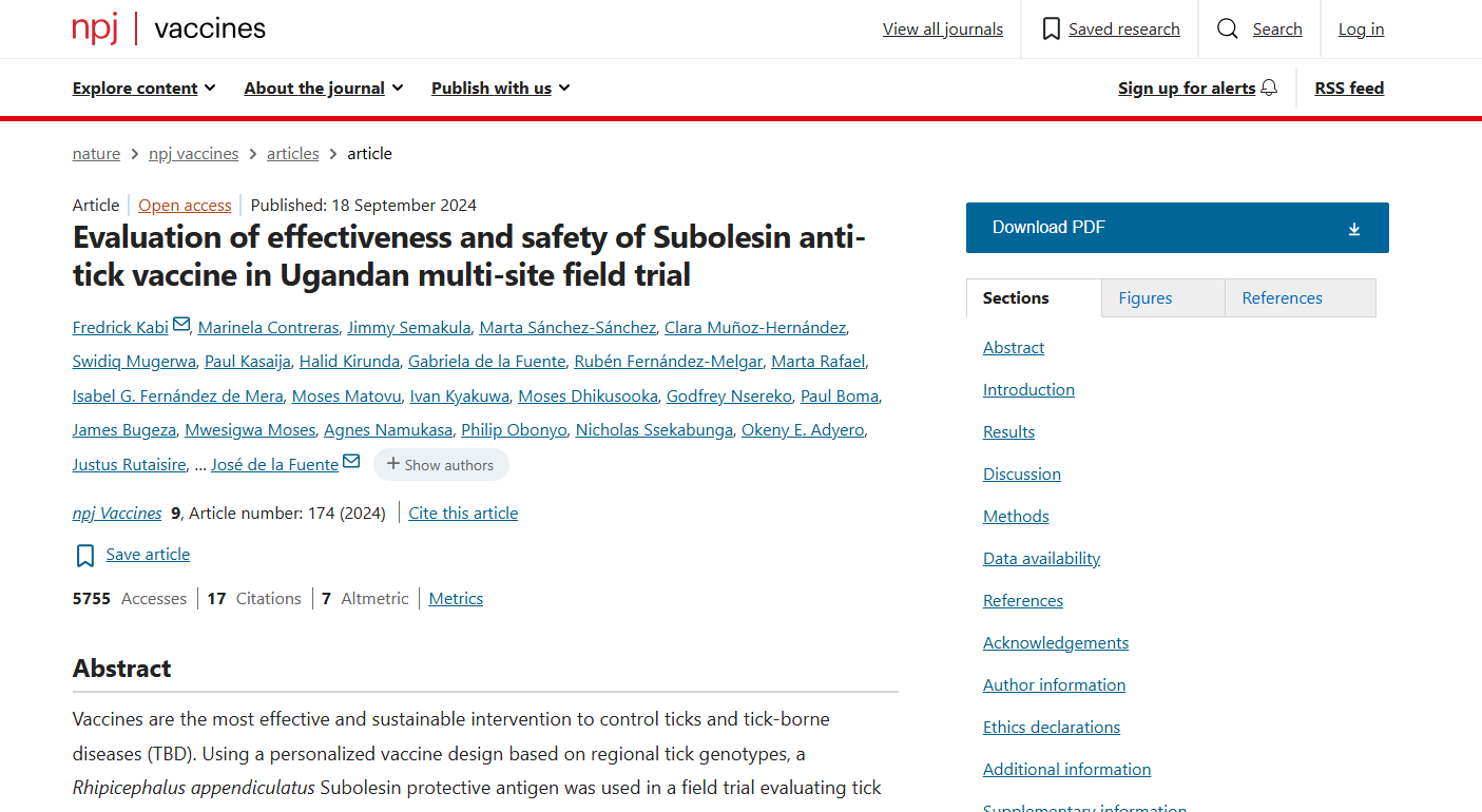 Safety Study Results Published in Peer-Reviewed Journal